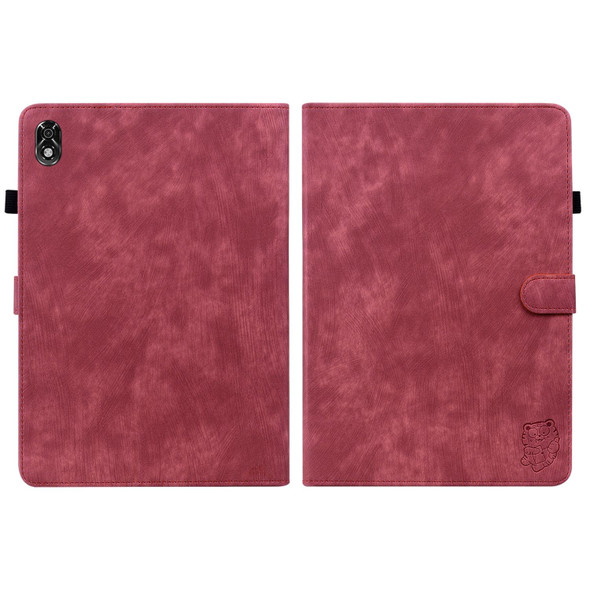 Lenovo Legion Y700 Tiger Pattern PU Tablet Case(Red)
