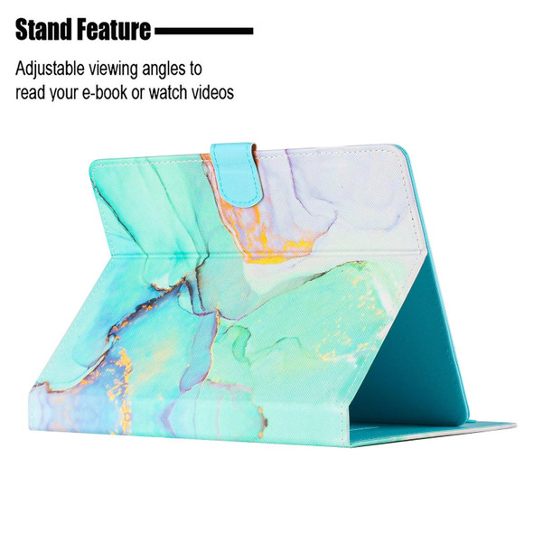 7 inch Tablet Marble Pattern Leatherette Tablet Case(Green)