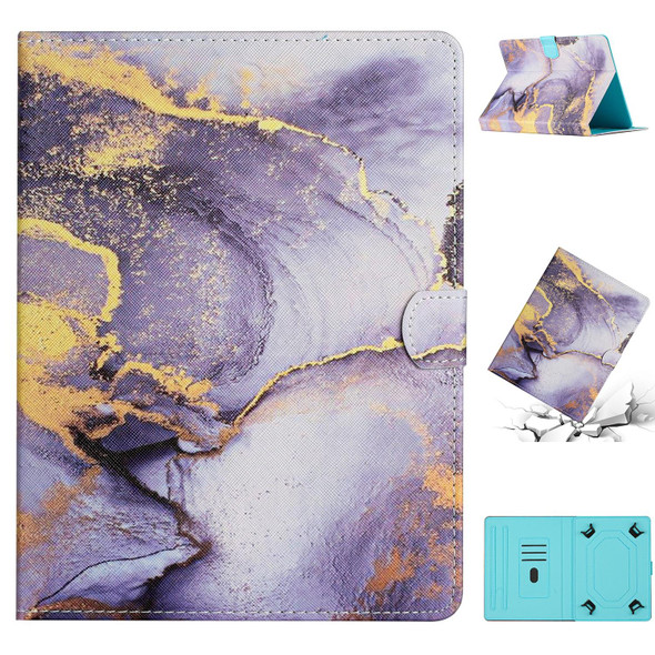 8 inch Tablet Marble Pattern Leatherette Tablet Case(Purple)