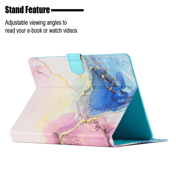 8 inch Tablet Marble Pattern Leatherette Tablet Case(Pink Blue)