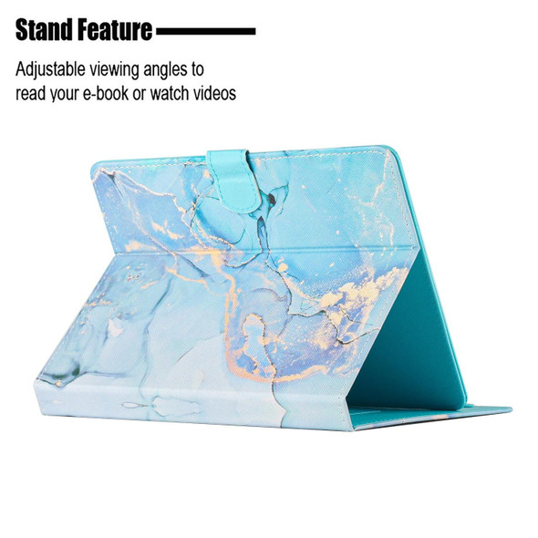10 inch Tablet Marble Pattern Leatherette Tablet Case(Blue)