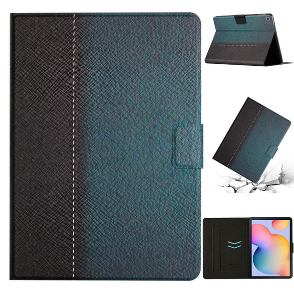 Samsung Galaxy Tab S6 Lite P610 Stitching Solid Color Leather Tablet Case(Green)