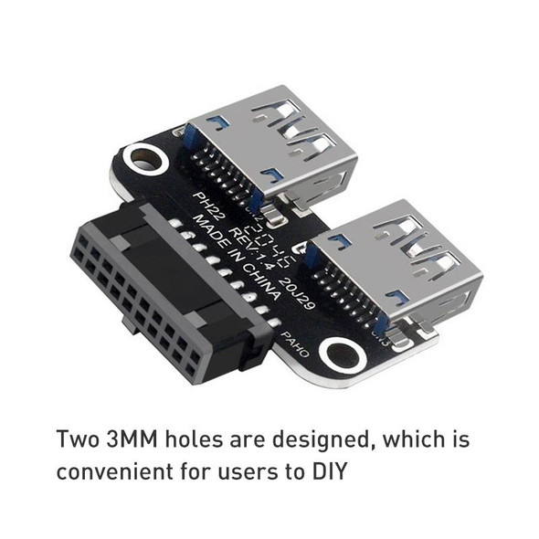 10 PCS 19/20Pin to Dual USB 3.0 Adapter Converter, Model:PH22