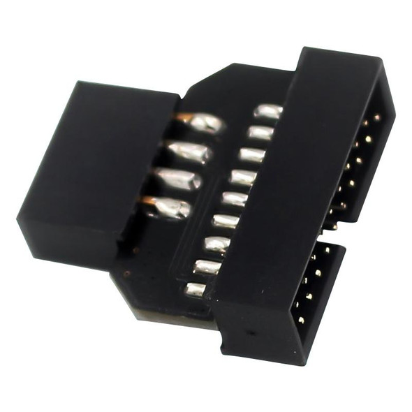 10 PCS Motherboard USB 2.0 9Pin to USB 3.0 19Pin Plug-in Connector Adapter, Model:PH23A