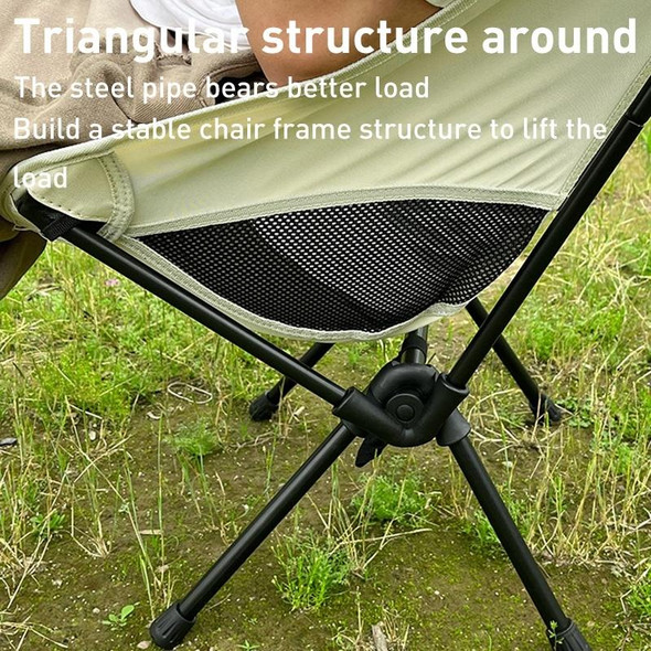 Small Outdoor Camping Leisure Beach Portable Folding Chair (Black)