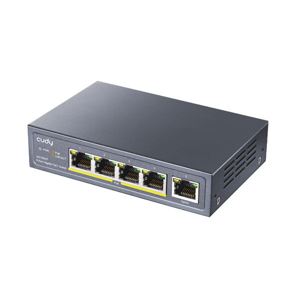 Cudy 5-Port 10/100/1000M PoE+ Switch 65W Unmanaged