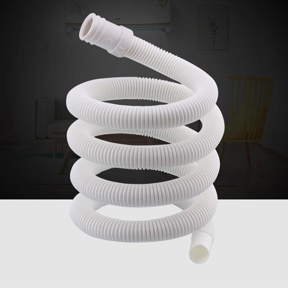 2 PCS 18mm Diameter Plastic Drain Pipe Water Outlet Extension Hose with Clamp for Semi-automatic Washing Machine / Air Conditioner