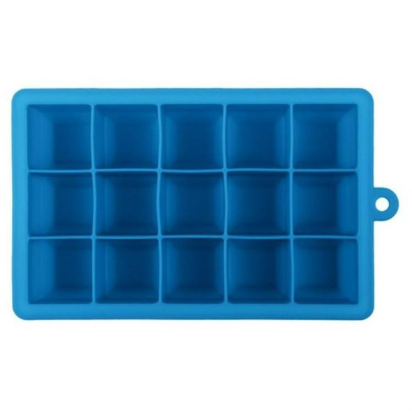 15 Grids DIY Big Ice Cube Mold Square Shape Silicone Ice Tray Fruit Ice Cream Maker(Sky Blue)