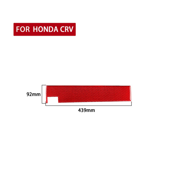 Honda CRV 2007-2011 Carbon Fiber Car Co-pilot Glove Box Panel Decorative Sticker,Left Drive (Red)