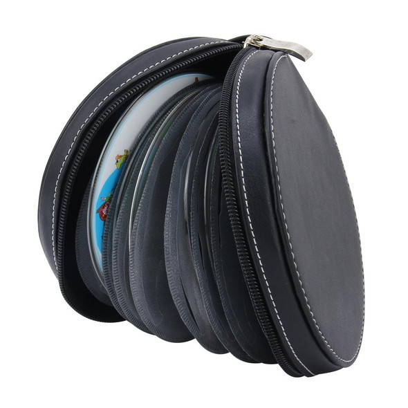 20 CD Disc Storage Case Leatherette Bag Heavy Duty CD/ DVD Wallet for Car, Home, Office and Travel(Black)