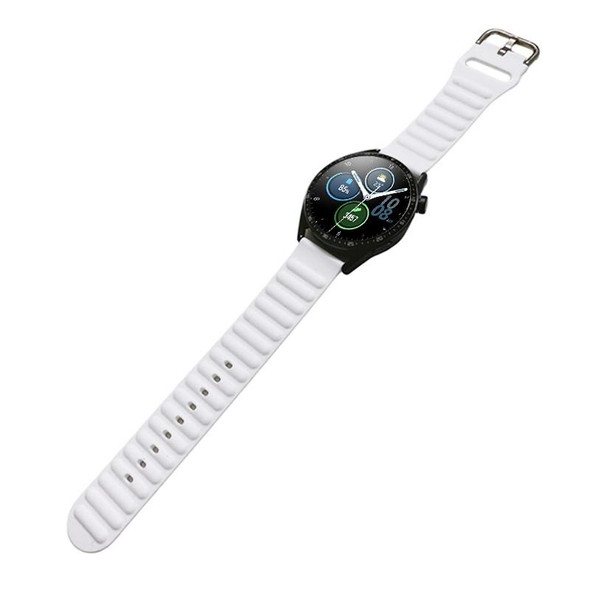 18mm Universal Single Color Silicone Watch Band(White)