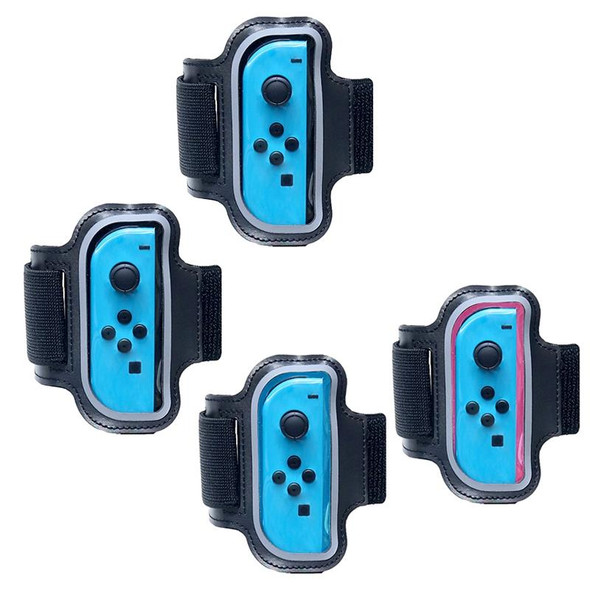 2PCS JYS JYS-NS242 - Nintendo Switch Joy-con Small Handlebar Leg Sports Straps(Black)