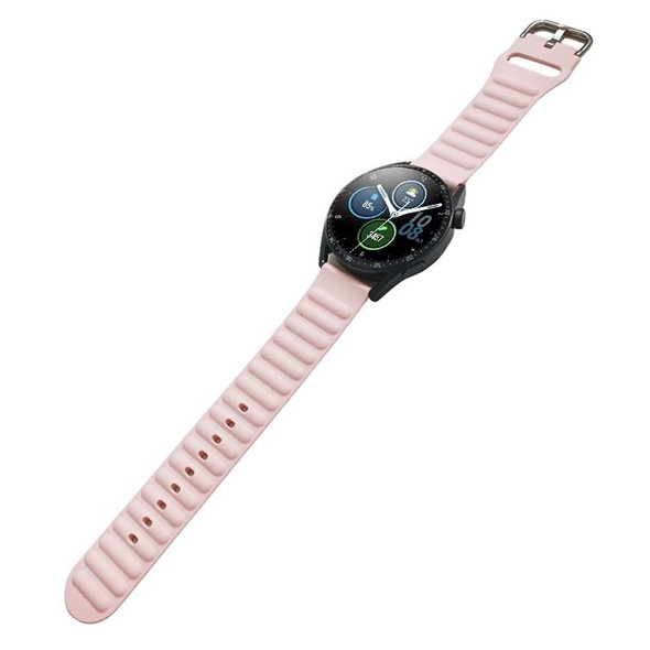 22mm Universal Single Color Silicone Watch Band(Pink)