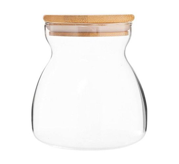 Olala Borosilicate Glass Storage Jar with Bamboo Lid - 600ml/1000ml