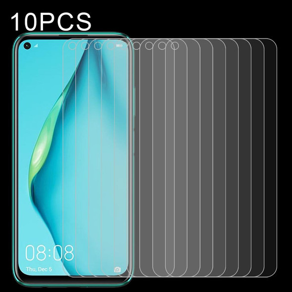 10 PCS 0.26mm 9H Surface Hardness 2.5D Explosion-proof Tempered Glass Non-full Screen Film - Huawei P40 Lite