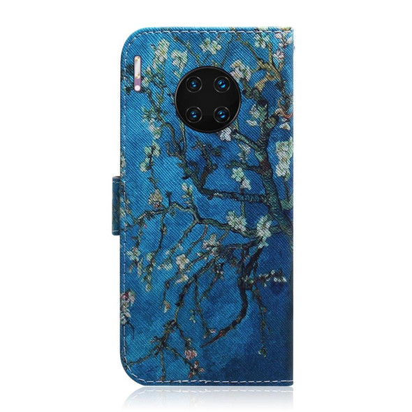 Huawei Mate 30 Pro Coloured Drawing Pattern Horizontal Flip PU Leather Case with Holder & Card Slots & Wallet(Apricot Flower)