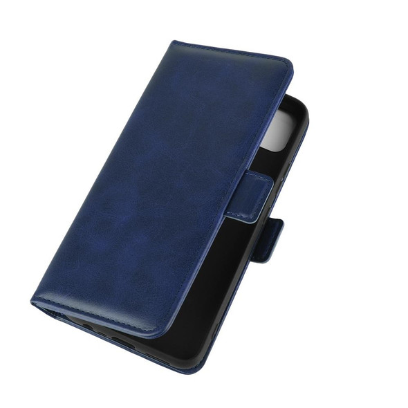 OPPO Realme C11 Dual-side Magnetic Buckle Horizontal Flip Leather Case with Holder & Card Slots & Wallet(Dark Blue)