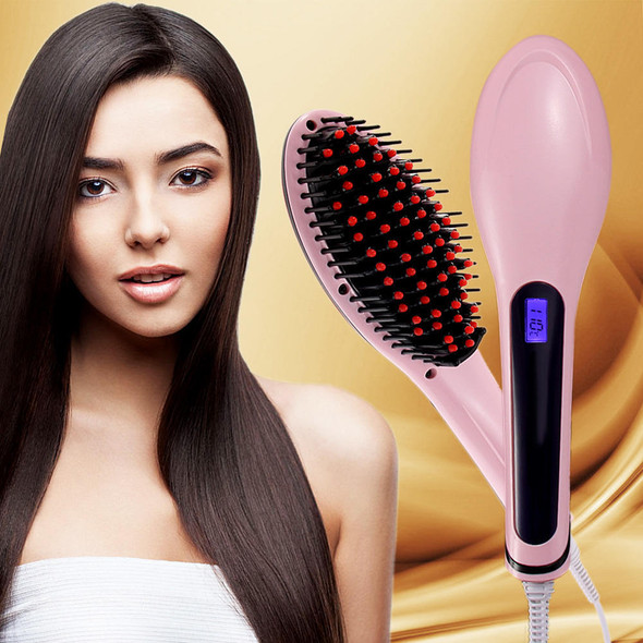 Professional Hair Brush Straightener