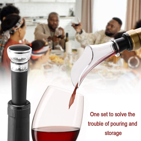 Wine Vacuum Stopper and Wine Pourer Set