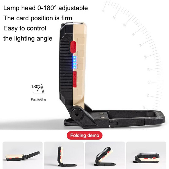 E-SMARTER COB Work Light USB Emergency Flashlight Maintenance Lamp, Style: W599A 10 Hole