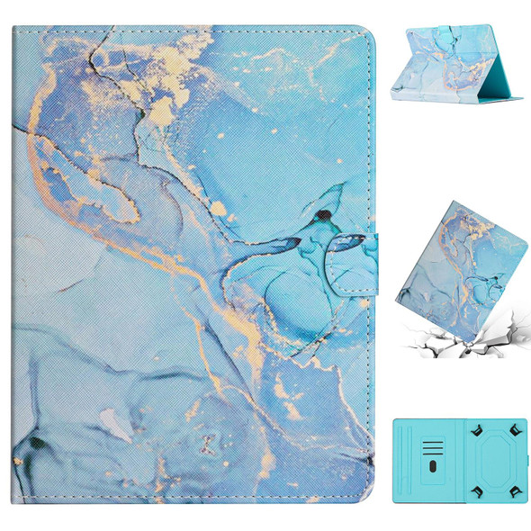 7 inch Tablet Marble Pattern Leatherette Tablet Case(Blue)