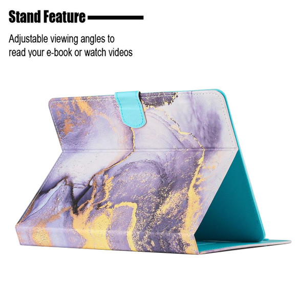 10 inch Tablet Marble Pattern Leatherette Tablet Case(Purple)