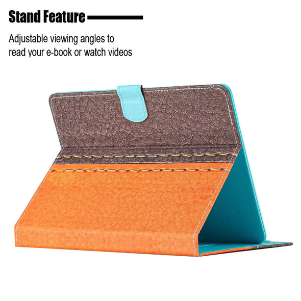 10 inch Tablet Stitching Solid Color Leatherette Tablet Case(Orange)