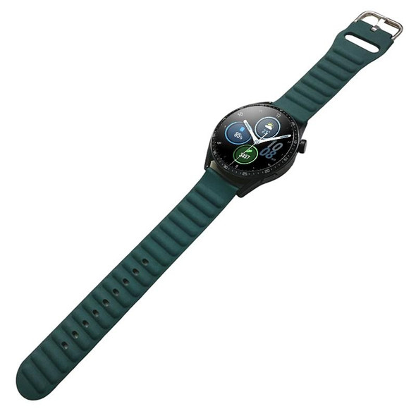 18mm Universal Single Color Silicone Watch Band(Dark Green)