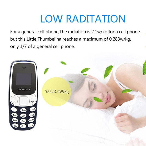 GTStar BM10 Mini Mobile Phone, Hands Free Bluetooth Dialer Headphone, MP3 Music, Dual SIM, Network: 2G(Dark Blue)