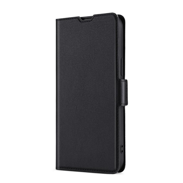 Honor 70 Ultra-thin Voltage Side Buckle Horizontal Flip Leather Phone Case(Black)