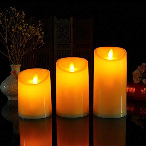 Set of 4 LED Swinging Candles - Warm White, Battery Included