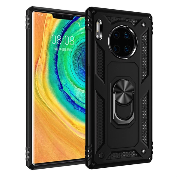 Huawei Mate 30 Pro Armor Shockproof TPU + PC Protective Case with 360 Degree Rotation Holder(Black)