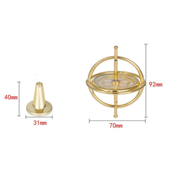 Decompression Toy Zinc Alloy Fingertip Gyroscope with Magnetic Base (Colour)