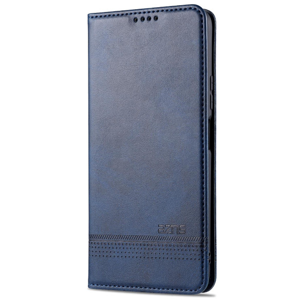 Huawei Enjoy 20 AZNS Magnetic Calf Texture Horizontal Flip Leather Case with Card Slots & Holder & Wallet(Dark Blue)