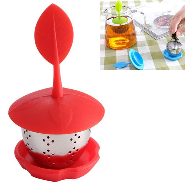 Stainless Steel Silicone Hanging Tea Bag Tea Strainers (Red)