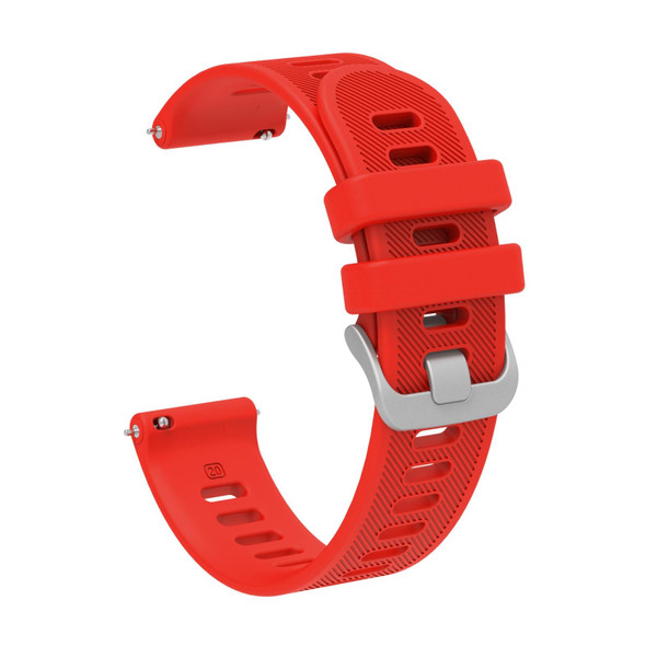 Garmin Forerunner 645 Music 20mm Silicone Twill Watch Band(Red)