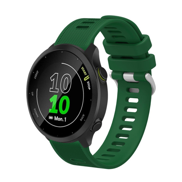 Garmin Forerunner 55 20mm Silicone Twill Watch Band(Green)