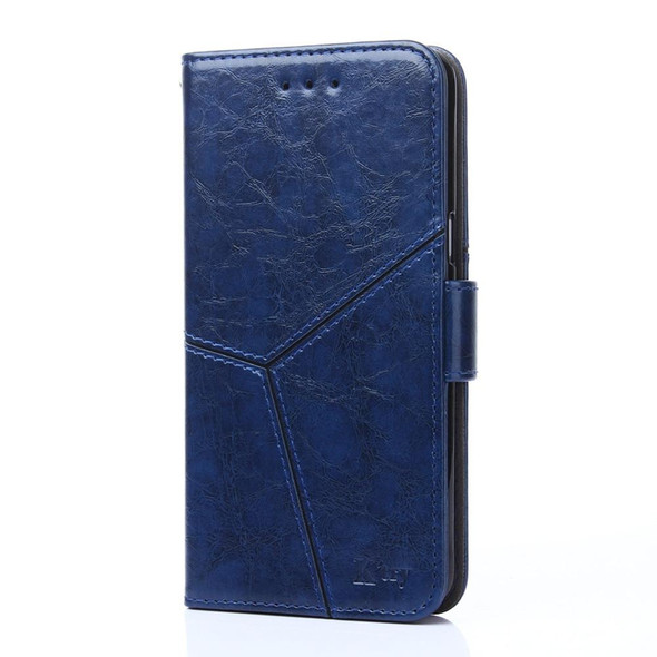 alcatel 1B 2022 Geometric Stitching Horizontal Flip Leatherette Phone Case(Blue)