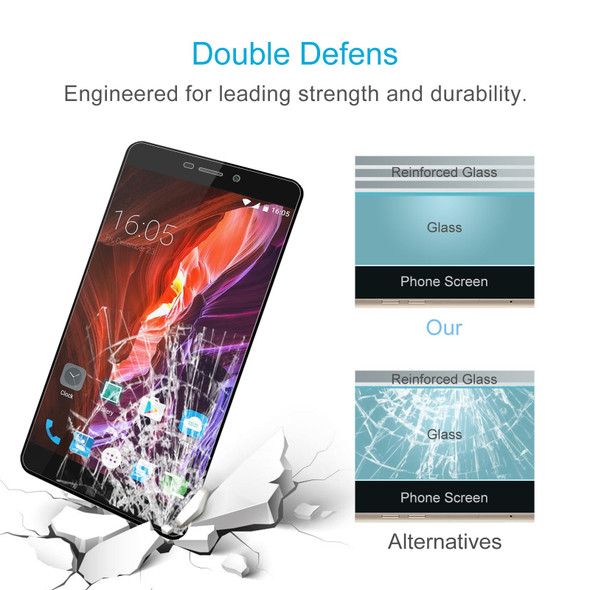 50 PCS 0.26mm 9H 2.5D Tempered Glass Film - Elephone P9000