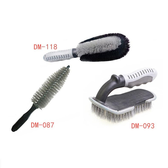 3 PCS Car Tire Brush Carpet Foot Pad Brush, Style: DM-118 Double Twisted Wire Brush