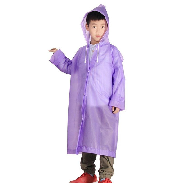 Outdoor Mountaineering Eva Thickened Children Fashion Raincoat Average Size(Purple)
