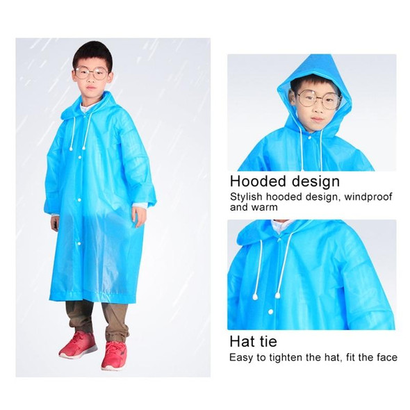 Outdoor Mountaineering Eva Thickened Children Fashion Raincoat Average Size(Blue)