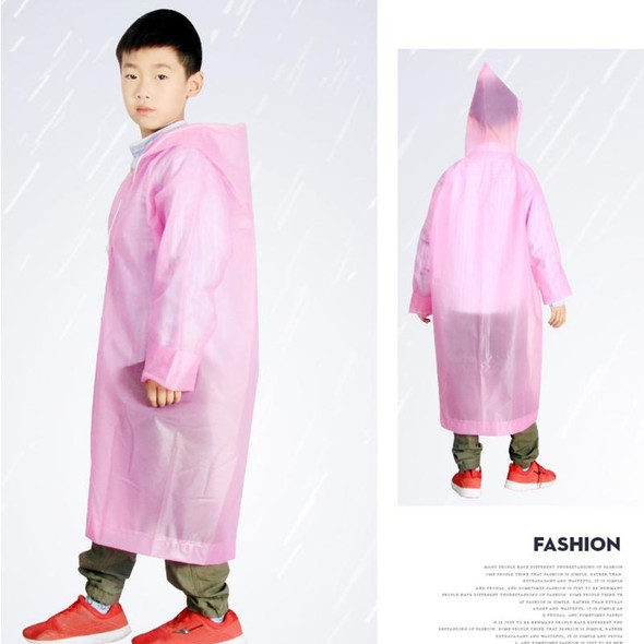 Outdoor Mountaineering Eva Thickened Children Fashion Raincoat Average Size(Pink)