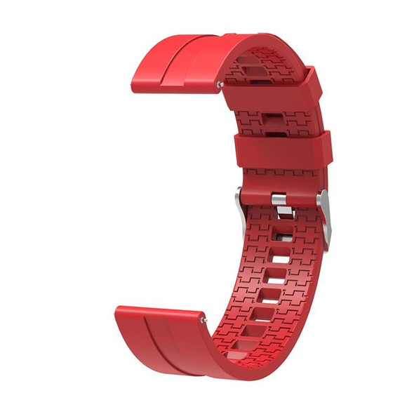 Suitable - Xiaomi Haylou Solar Watch Silicone Watch Band, Length: 21cm(red)