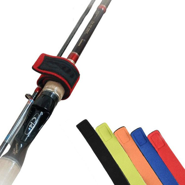 6 PCS Neoprene Non-Slip Fishing Rod Strap Elastic Fishing Rod Strap(Blue)