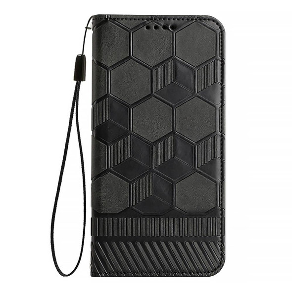 Samsung Galaxy S20 FE 2022 / S20 FE 5G&4G / S20 Lite / S20 Fan Edition Football Texture Magnetic Leather Flip Phone Case(Black)