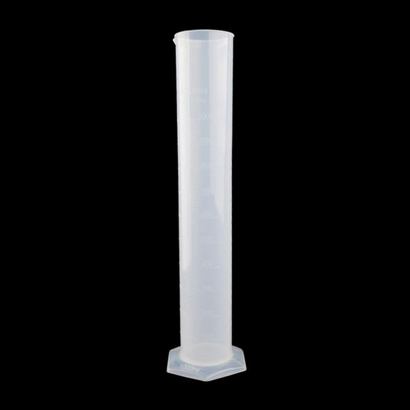 1000mL PP Plastic Spout Graduation Measuring Cylinder with Hexagonal Base (Transparent)