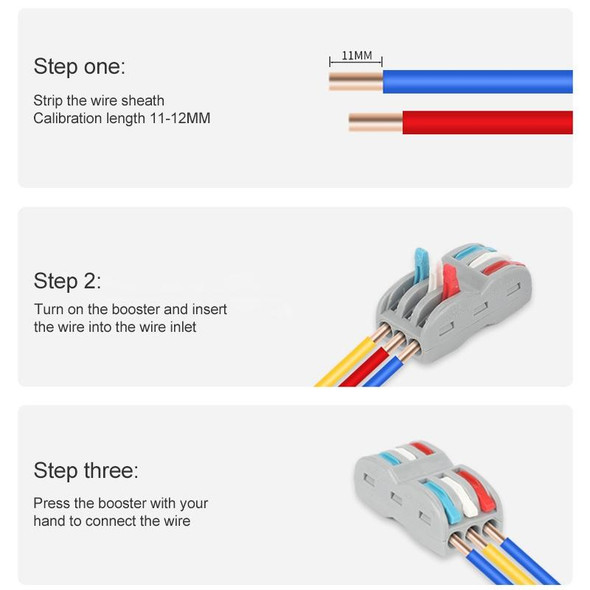 10 PCS SPL-5 5 In 5 Out Colorful Quick Line Terminal Multi-Function Dismantling Wire Connection Terminal