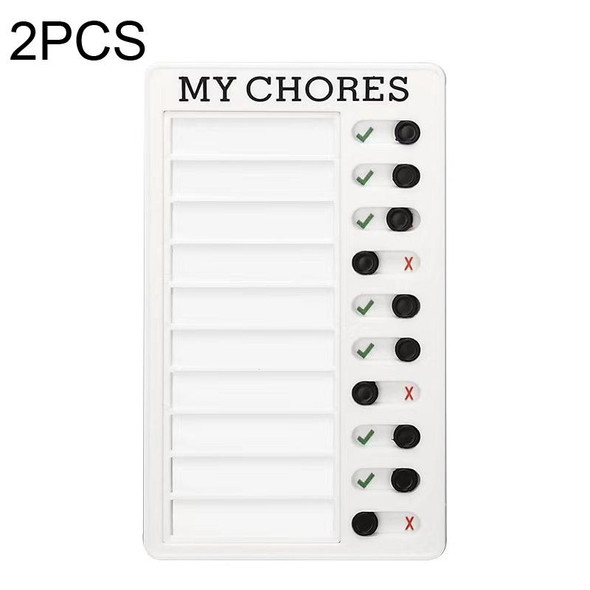 2 PCS  Wall Hanging Checklist Memo Boards Adjustable Checklist Board,Style: Blank Paper Card