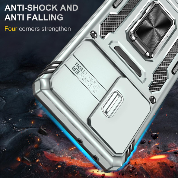 Samsung Galaxy S21 Ultra 5G Armor PC + TPU Camera Shield Phone Case(Grey)